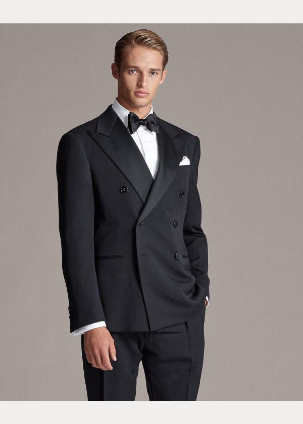 Garnitury Ralph Lauren Ralph Handmade Barathea Tuxedo Męskie Czarne | OHLU3406