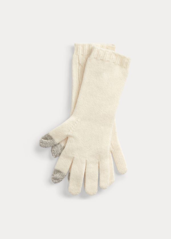 Gloves & Hats Ralph Lauren Cable-Knit Cashmere Gloves Damskie Kremowe | ZMKK4604