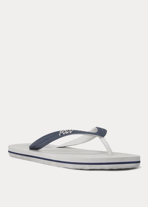 Japonki Ralph Lauren Whitlebury II Flip-Flop Męskie Szare Granatowe | BJYO5198