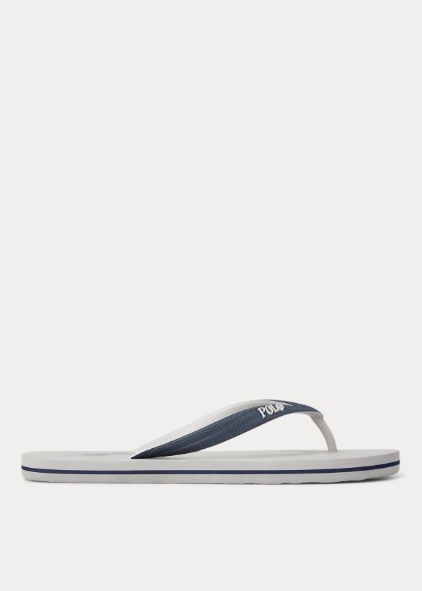 Japonki Ralph Lauren Whitlebury II Flip-Flop Męskie Szare Granatowe | BJYO5198