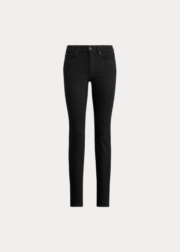 Jeansy Ralph Lauren 105 Cigarette Jean Damskie Czarne | NROT4229