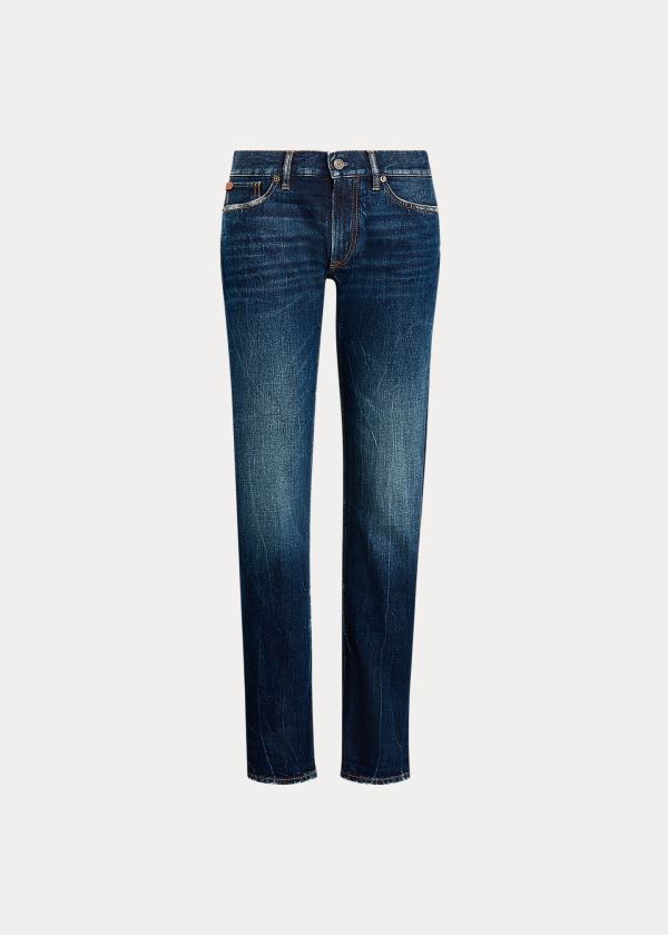 Jeansy Ralph Lauren 320 Boyfriend Jean Damskie Niebieskie | YMUN7468