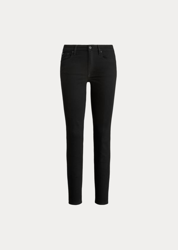 Jeansy Ralph Lauren 400 Matchstick Jean Damskie Czarne | KRVQ6193