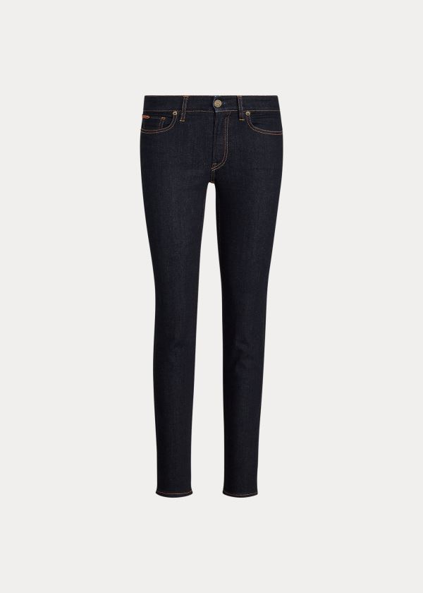 Jeansy Ralph Lauren 400 Matchstick Jean Damskie Czarne | VXPK0328