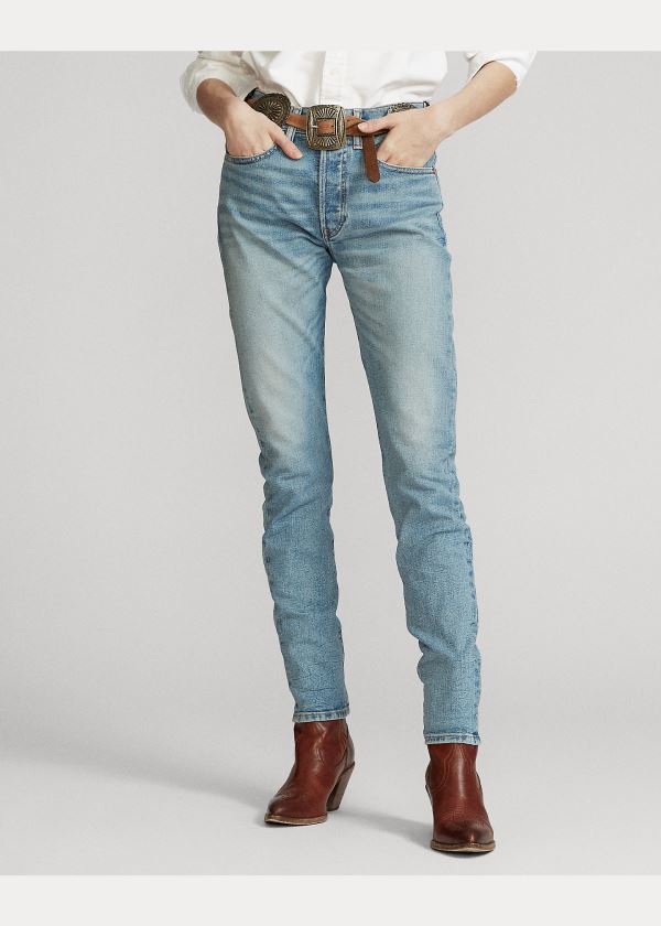 Jeansy Ralph Lauren Callen High-Rise Slim Jean Damskie Głęboka Indygo | BFNO1843