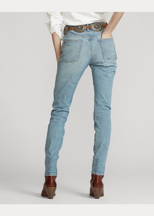 Jeansy Ralph Lauren Callen High-Rise Slim Jean Damskie Głęboka Indygo | BFNO1843