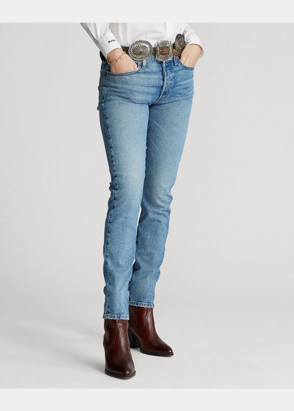 Jeansy Ralph Lauren Callen High-Rise Slim Jean Damskie Indygo | XZHJ9411