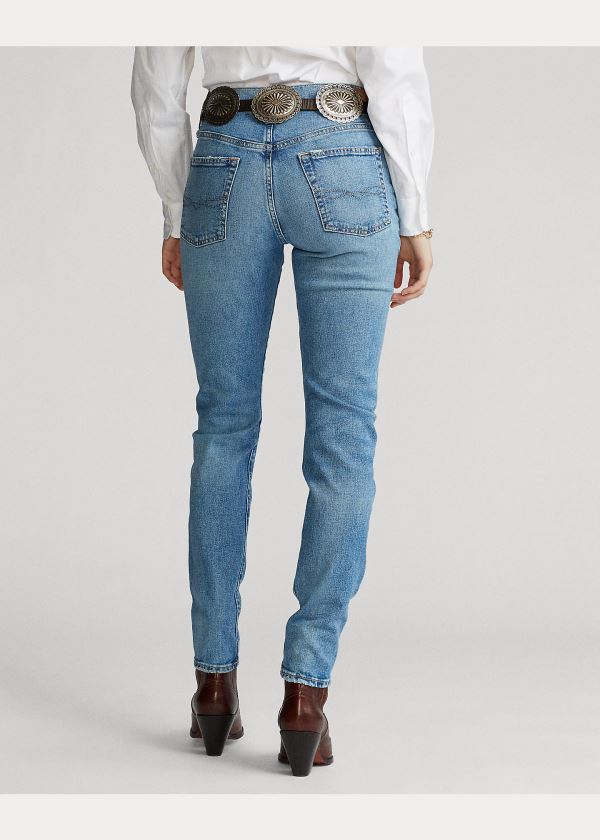 Jeansy Ralph Lauren Callen High-Rise Slim Jean Damskie Indygo | XZHJ9411