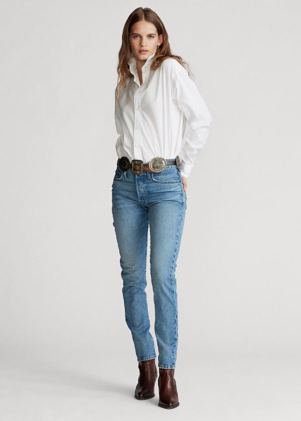 Jeansy Ralph Lauren Callen High-Rise Slim Jean Damskie Indygo | XZHJ9411