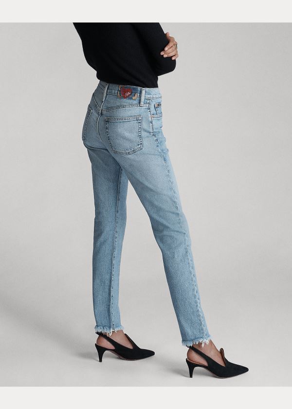 Jeansy Ralph Lauren Callen High-Rise Slim Jean Damskie Głęboka Indygo | BYTJ9937