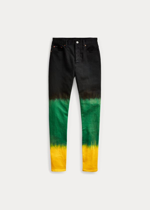 Jeansy Ralph Lauren Callen High-Rise Slim Jean Damskie Pomarańczowe Niebieskie Kolorowe | IHJO6944