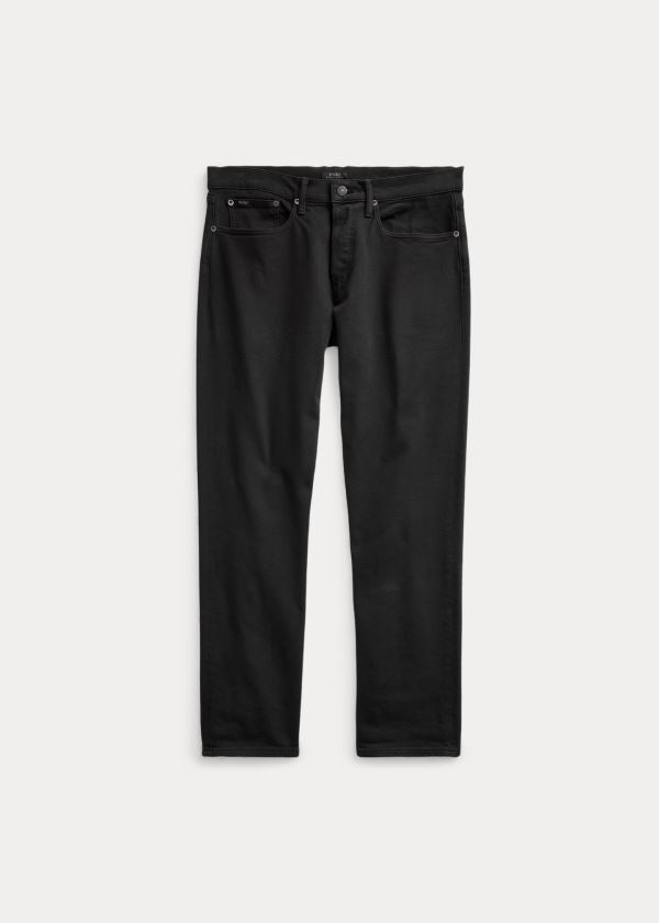 Jeansy Ralph Lauren Hampton Relaxed Straight Jean Męskie Czarne | VFRV8904