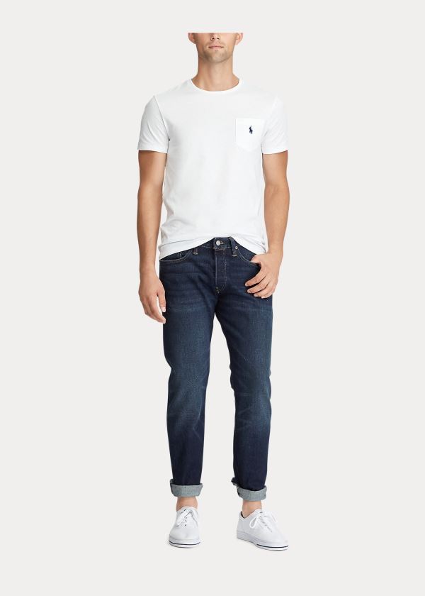 Jeansy Ralph Lauren Hampton Relaxed Straight Jean Męskie Granatowe Niebieskie | BPPA2233