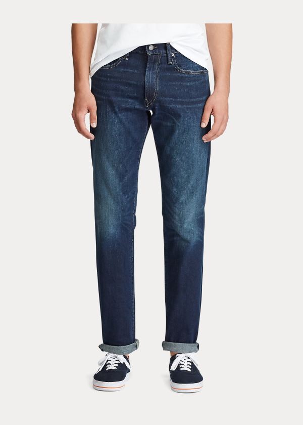 Jeansy Ralph Lauren Hampton Relaxed Straight Jean Męskie Niebieskie Niebieskie | FJKQ9238