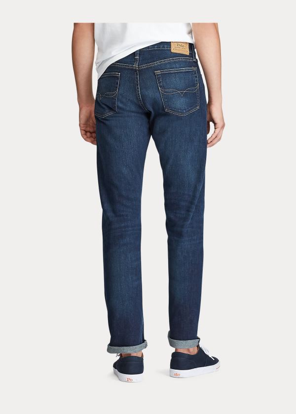 Jeansy Ralph Lauren Hampton Relaxed Straight Jean Męskie Niebieskie Niebieskie | FJKQ9238