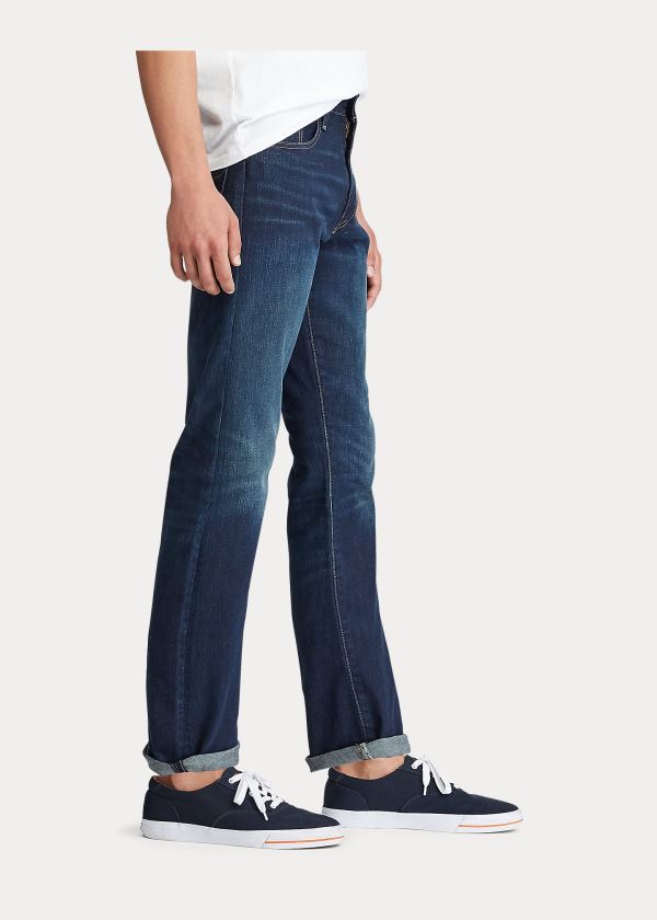 Jeansy Ralph Lauren Hampton Relaxed Straight Jean Męskie Niebieskie Niebieskie | FJKQ9238