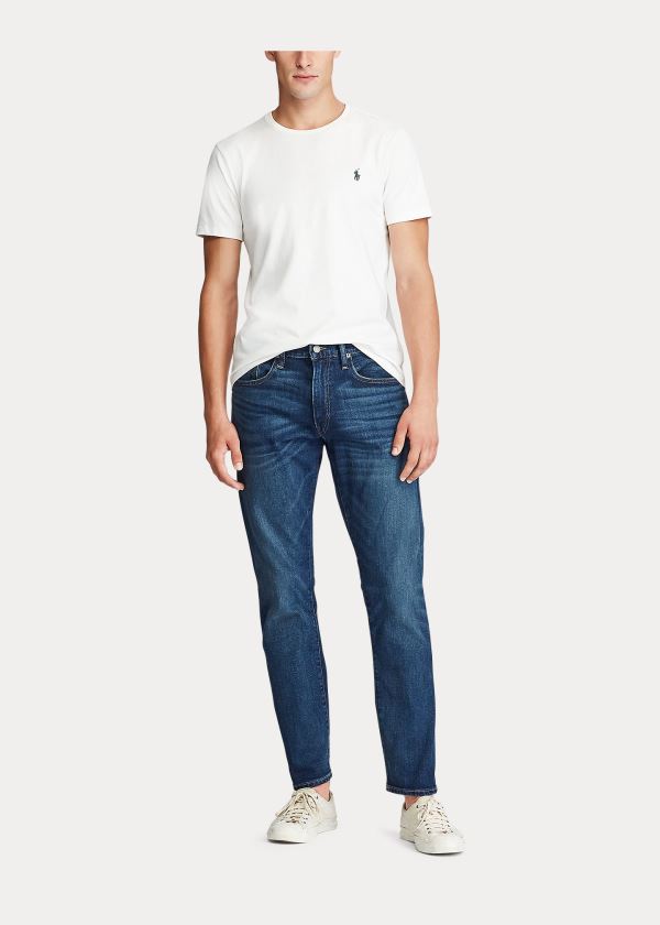 Jeansy Ralph Lauren Hampton Relaxed Straight Jean Męskie Niebieskie Niebieskie | TKPL1572