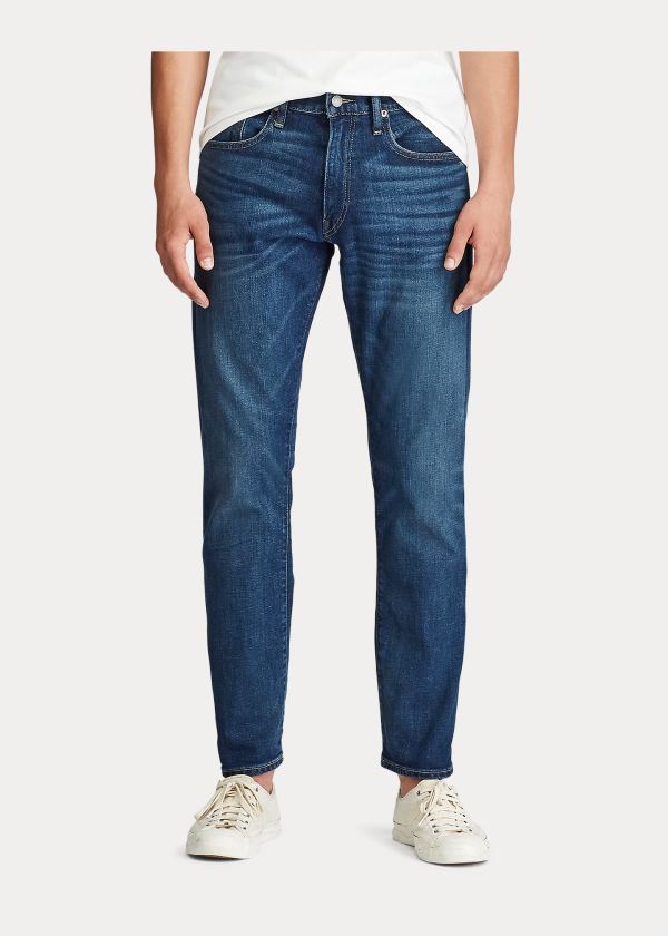 Jeansy Ralph Lauren Hampton Relaxed Straight Jean Męskie Niebieskie Niebieskie | TKPL1572