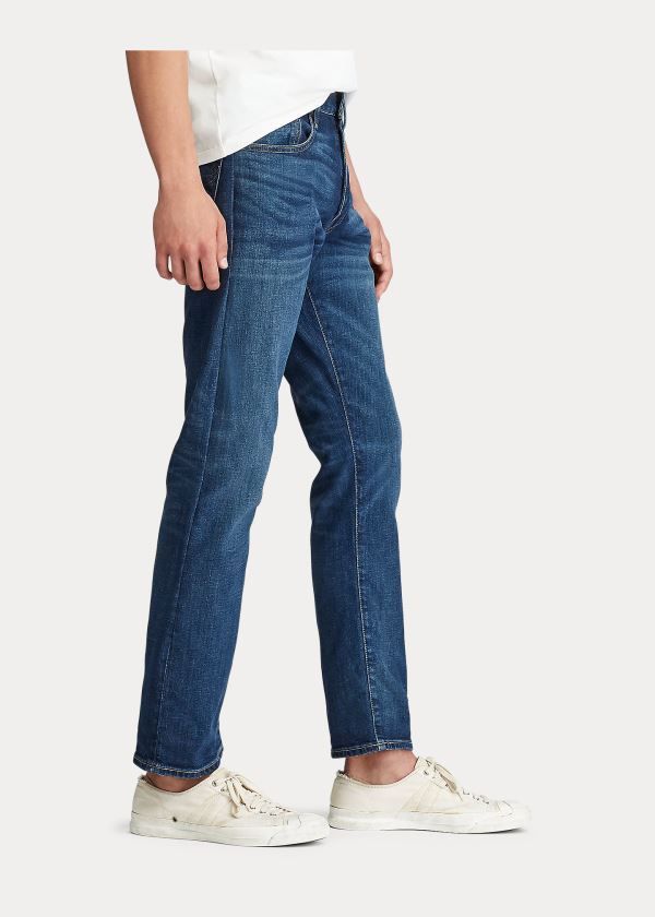 Jeansy Ralph Lauren Hampton Relaxed Straight Jean Męskie Niebieskie Niebieskie | TKPL1572