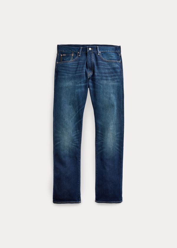 Jeansy Ralph Lauren Hampton Relaxed Straight Jean Męskie Niebieskie Niebieskie | TKPL1572