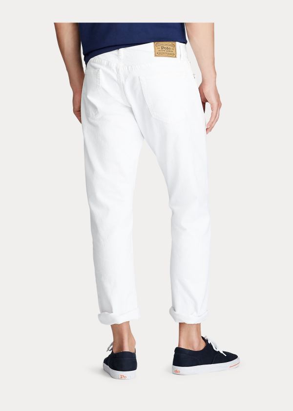 Jeansy Ralph Lauren Hampton Relaxed Straight Jean Męskie Białe | YZXC0925