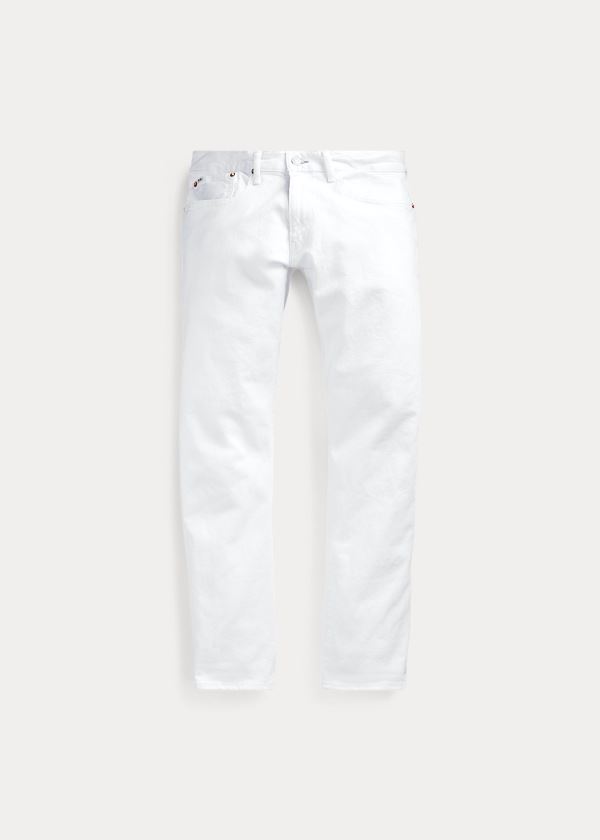 Jeansy Ralph Lauren Hampton Relaxed Straight Jean Męskie Białe | YZXC0925