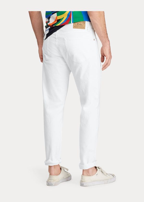 Jeansy Ralph Lauren Hampton Relaxed Straight Jean Męskie Białe | EPWC9938