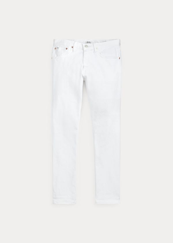 Jeansy Ralph Lauren Hampton Relaxed Straight Jean Męskie Białe | EPWC9938