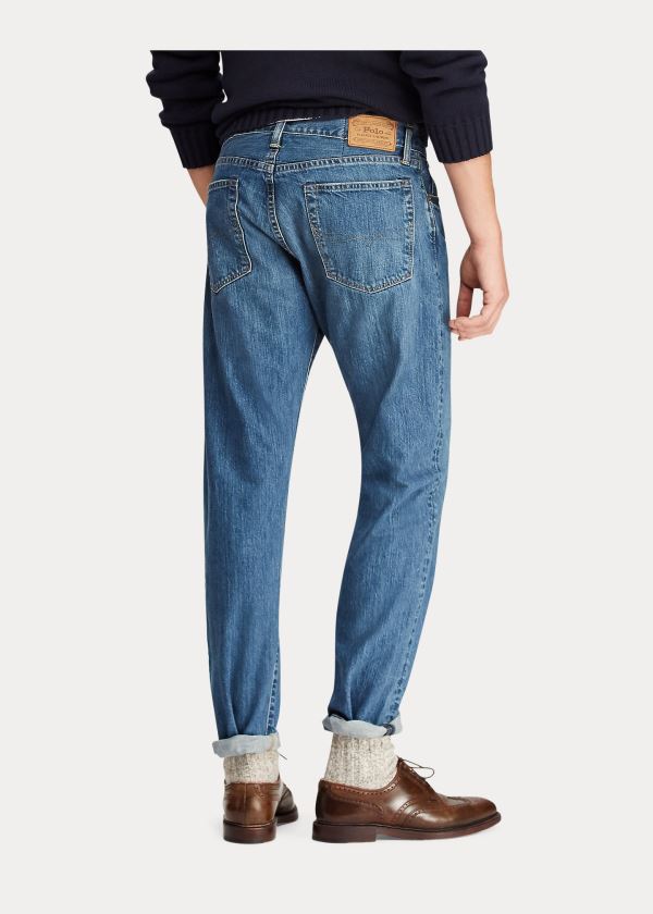 Jeansy Ralph Lauren Hampton Relaxed Straight Jean Męskie Indygo | ESQY4208