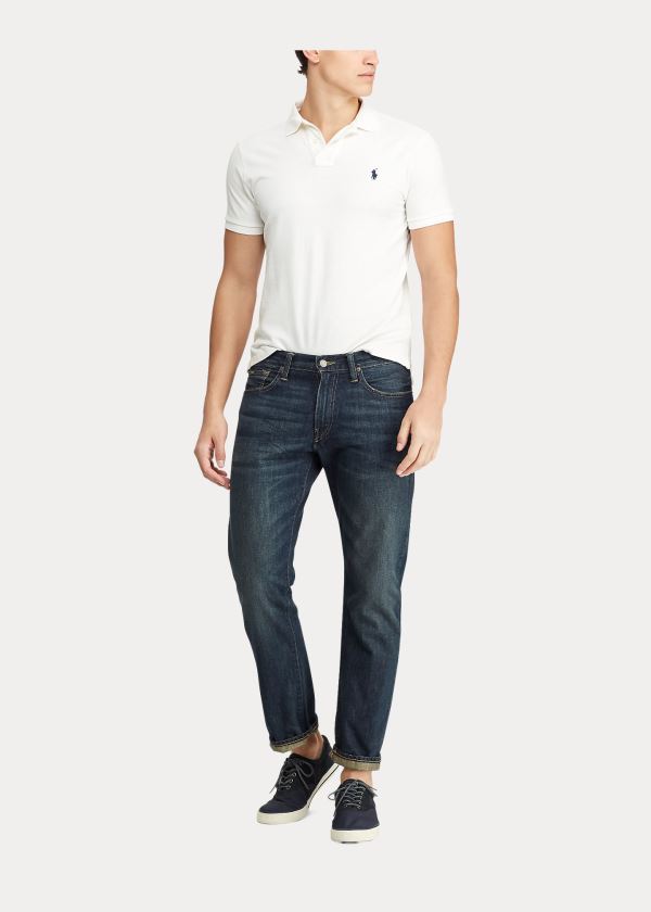 Jeansy Ralph Lauren Hampton Relaxed Straight Jean Męskie Ciemny Indygo | SRWL9735