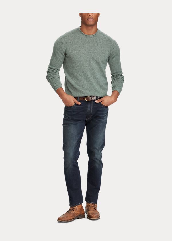 Jeansy Ralph Lauren Hampton Relaxed Straight Jean Męskie Niebieskie Niebieskie | KYJH3722