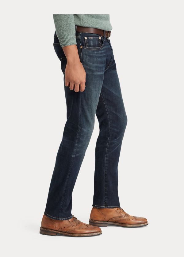 Jeansy Ralph Lauren Hampton Relaxed Straight Jean Męskie Niebieskie Niebieskie | KYJH3722