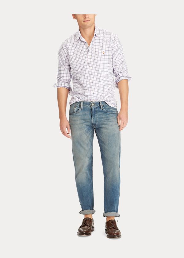 Jeansy Ralph Lauren Hampton Relaxed Straight Jean Męskie Głęboka Indygo | CXDD5285