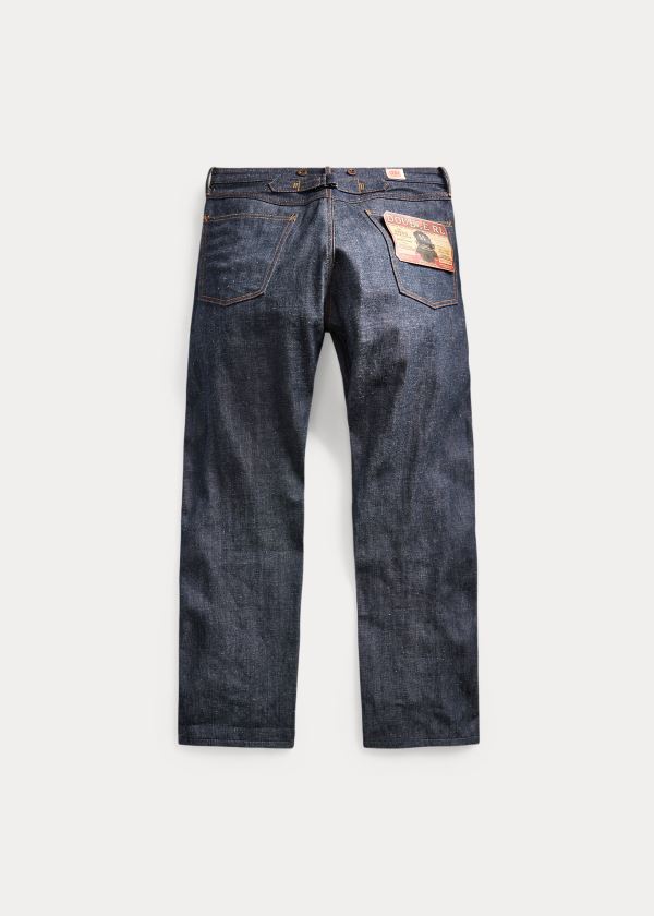 Jeansy Ralph Lauren Limited-Edition Selvedge Jean Męskie Czarne Niebieskie | XKIN7982