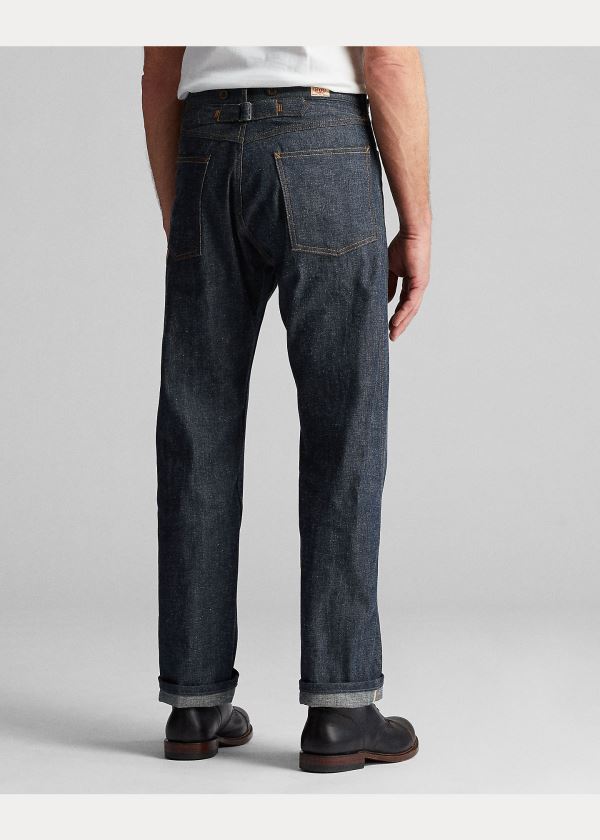 Jeansy Ralph Lauren Limited-Edition Selvedge Jean Męskie Czarne Niebieskie | XKIN7982