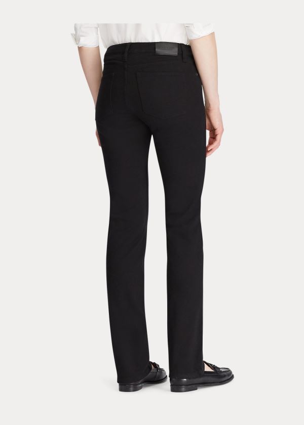 Jeansy Ralph Lauren Modern Straight Curvy Jean Damskie Czarne | IBJO1898