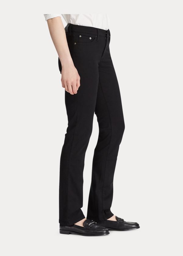 Jeansy Ralph Lauren Modern Straight Curvy Jean Damskie Czarne | IBJO1898