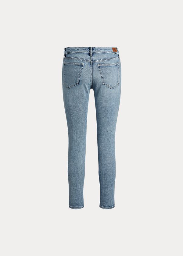 Jeansy Ralph Lauren Premier Skinny Ankle Jean Damskie Głęboka Indygo Niebieskie | YFZB3832