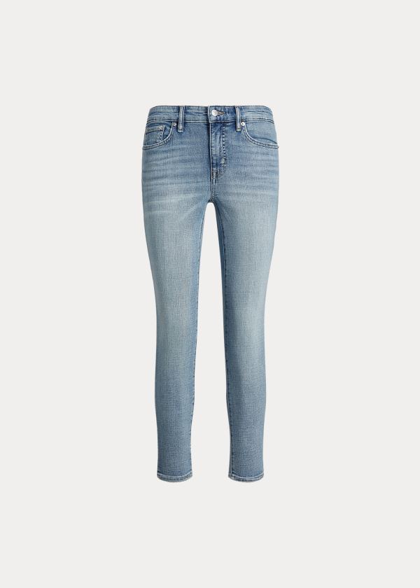 Jeansy Ralph Lauren Premier Skinny Ankle Jean Damskie Głęboka Indygo Niebieskie | YFZB3832