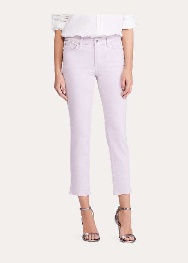 Jeansy Ralph Lauren Premier Straight Ankle Jean Damskie Głęboka Fioletowe | LKYU5731