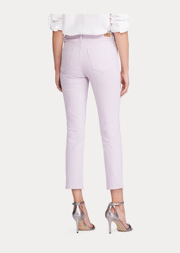 Jeansy Ralph Lauren Premier Straight Ankle Jean Damskie Głęboka Fioletowe | LKYU5731