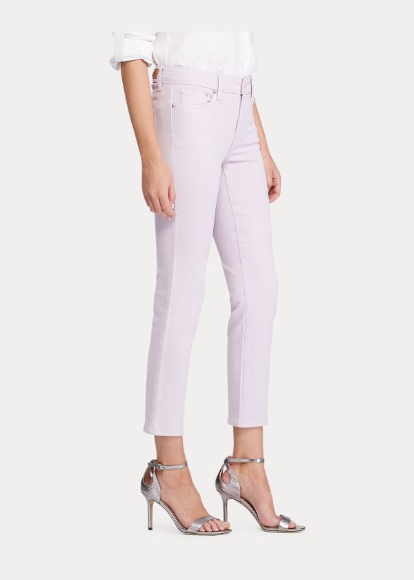 Jeansy Ralph Lauren Premier Straight Ankle Jean Damskie Głęboka Fioletowe | LKYU5731