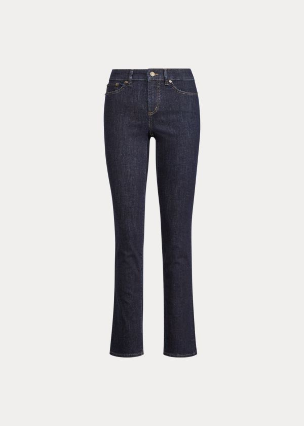 Jeansy Ralph Lauren Premier Straight Curvy Jean Damskie Granatowe Niebieskie | QTSL8651