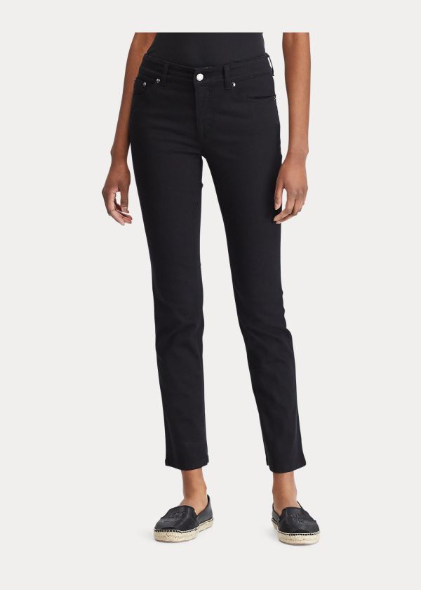 Jeansy Ralph Lauren Premier Straight Jean Damskie Czarne | ERUJ8558