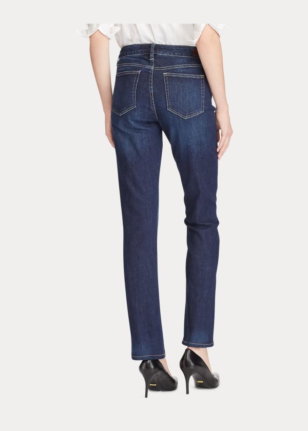 Jeansy Ralph Lauren Premier Straight Jean Damskie Niebieskie Niebieskie | OUYA5743