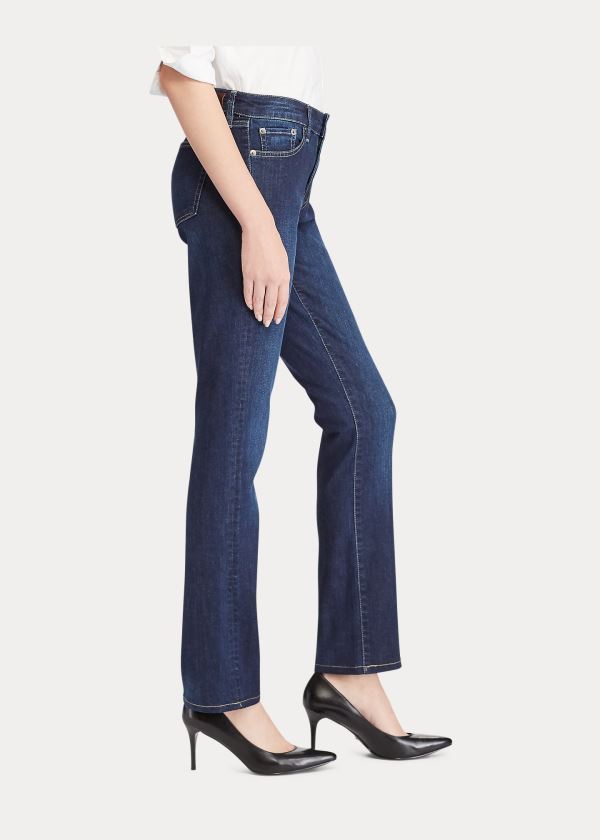 Jeansy Ralph Lauren Premier Straight Jean Damskie Niebieskie Niebieskie | OUYA5743