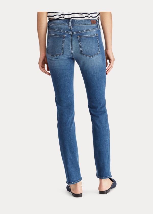 Jeansy Ralph Lauren Premier Straight Jean Damskie Niebieskie Niebieskie | IEDH2297