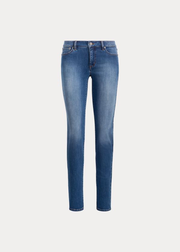 Jeansy Ralph Lauren Premier Straight Jean Damskie Niebieskie Niebieskie | IEDH2297