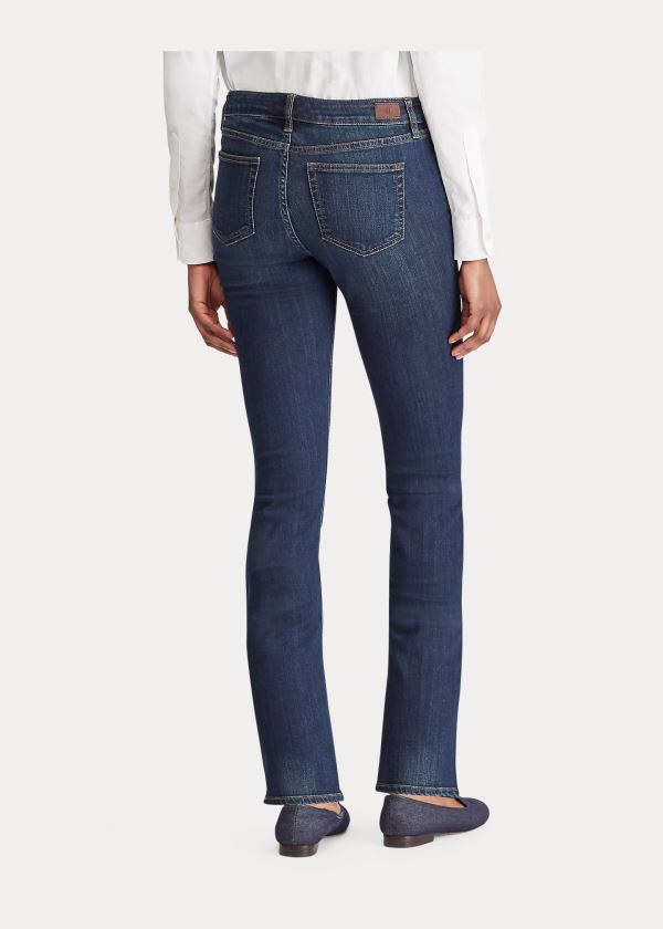 Jeansy Ralph Lauren Premier Straight Jean Damskie Niebieskie Niebieskie | PPVE9555