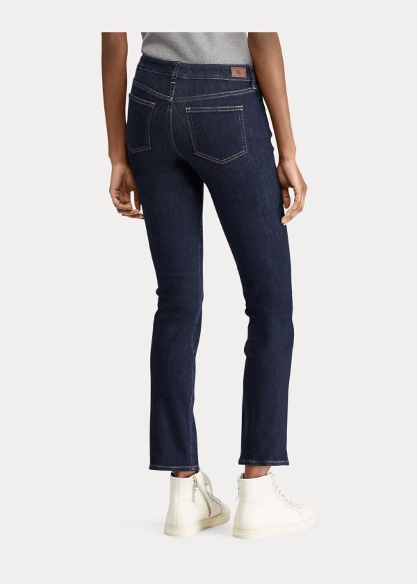 Jeansy Ralph Lauren Premier Straight Jean Damskie Granatowe Niebieskie | WAHR3210